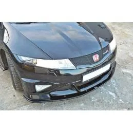 Maxton - LAME DU PARE-CHOCS AVANT HONDA CIVIC VIII TYPE R GP Noir Brillant