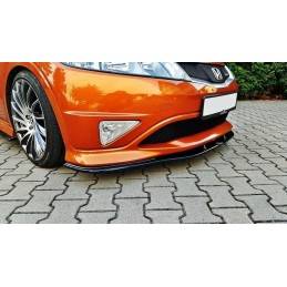 Maxton - LAME DU PARE-CHOCS AVANT HONDA CIVIC VIII TYPE S/R Noir Brillant