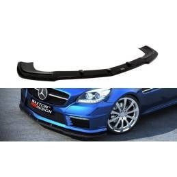 Maxton - LAME DU PARE-CHOCS AVANT Mercedes-Benz SLK 55 AMG R172 Noir Brillant
