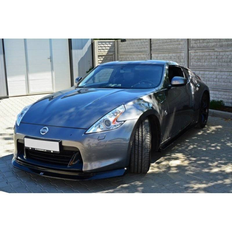 Maxton - LAME DU PARE-CHOCS AVANT Nissan 370Z Noir Brillant