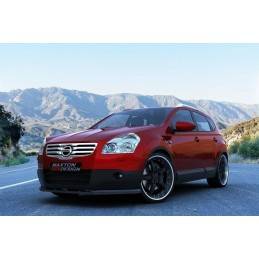 Maxton - LAME DU PARE-CHOCS AVANT NISSAN QASHQAI (AVANT FACELIFT) Noir Brillant