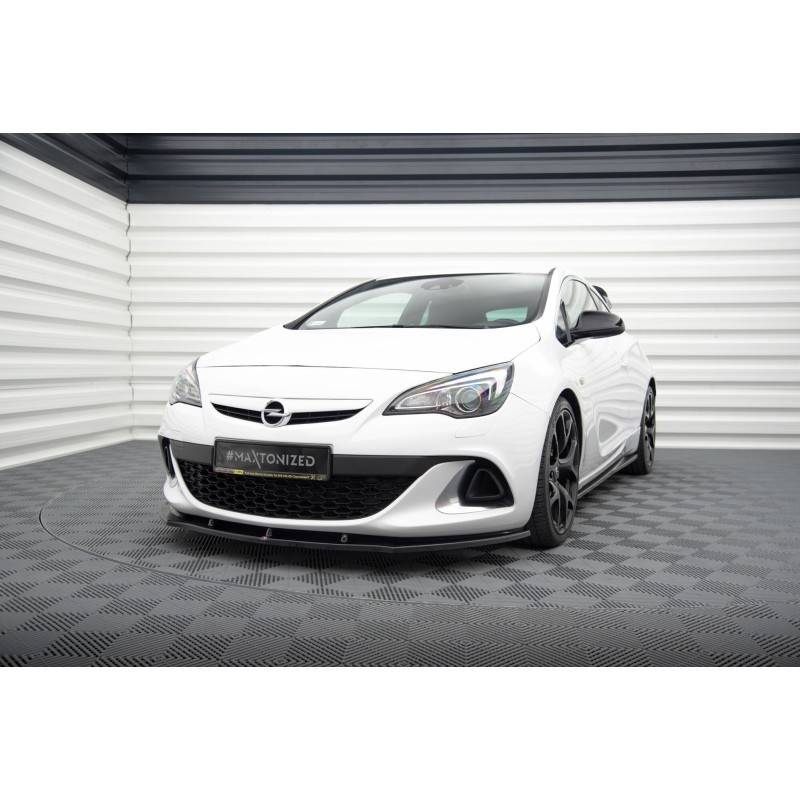 Maxton - LAME DU PARE-CHOCS AVANT OPEL ASTRA J OPC / VXR v.1 Noir Brillant