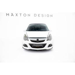Maxton - LAME DE PARE-CHOCS AVANT OPEL CORSA D (POUR OPC / VXR) Noir Brillant