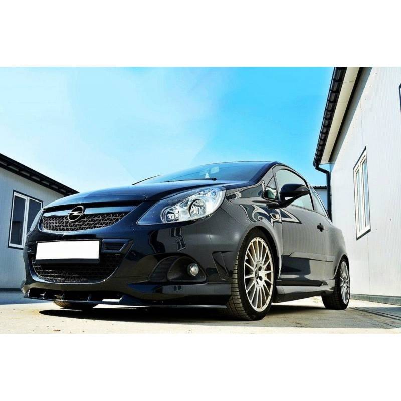 Maxton - LAME DU PARE-CHOCS AVANT OPEL CORSA D NURBURG (POUR OPC / VXR PARE-CHOCS) Noir Brillant