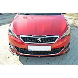 Maxton - LAME DU PARE-CHOCS AVANT v.1 PEUGEOT 308 II GTI Noir Brillant