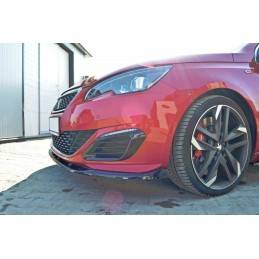 Maxton - LAME DU PARE-CHOCS AVANT v.2 PEUGEOT 308 II GTI Noir Brillant