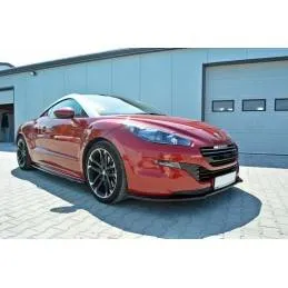 Maxton - Lame Du Pare-Chocs Avant V.1 Peugeot RCZ Mk1 Facelift Noir Brillant
