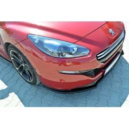 Maxton - Lame Du Pare-Chocs Avant V.1 Peugeot RCZ Mk1 Facelift Noir Brillant