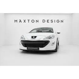 Maxton - Lame Du Pare-Chocs Avant V.1 Peugeot RCZ Mk1 Noir Brillant