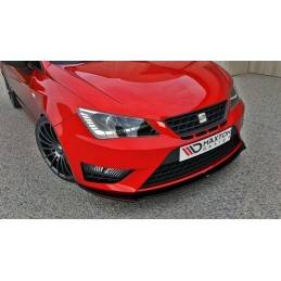 Maxton - LAME DE PARE-CHOCS AVANT SEAT IBIZA IV CUPRA (6J) (APRES FACELIFT) Noir Brillant