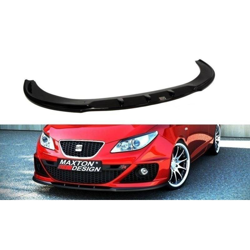 Maxton - LAME DE PARE-CHOCS AVANT SEAT IBIZA IV FR (6J) AVANT FACELIFT Noir Brillant