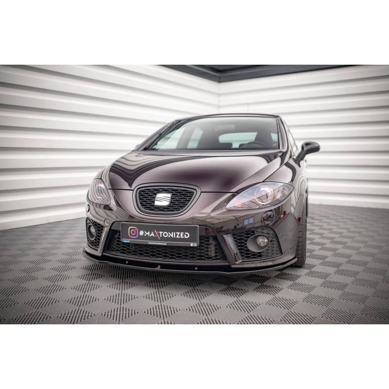 Maxton - LAME DE PARE-CHOCS AVANT SEAT LEON MK2 CUPRA FR (AVANT FACELIFT) Noir Brillant Maxton - LAME DE PARE-CHOCS AVANT SEAT LEON MK2 CUPRA FR (AVANT FACELIFT) Noir Brillant