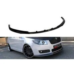 Maxton - Lame Du Pare-Chocs Avant Skoda Fabia Mk2 Noir Brillant