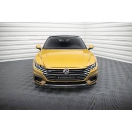 Maxton - LAME DU PARE-CHOCS AVANT v.1 Volkswagen Arteon R-Line Noir Brillant