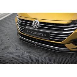 Maxton - LAME DU PARE-CHOCS AVANT v.1 Volkswagen Arteon R-Line Noir Brillant