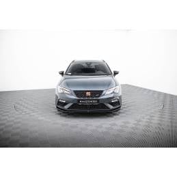 Maxton - Lame Du Pare-Chocs Avant V.2 Seat Leon Cupra / FR Mk3 FL Noir Brillant