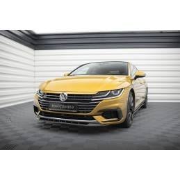 Maxton - LAME DU PARE-CHOCS AVANT v.2 Volkswagen Arteon R-Line Noir Brillant