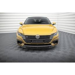 Maxton - LAME DU PARE-CHOCS AVANT v.2 Volkswagen Arteon R-Line Noir Brillant