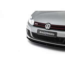 Maxton - LAME DE PARE-CHOCS AVANT VER.2 VW GOLF VI (POUR GOLF GTI 35TH) Noir Brillant