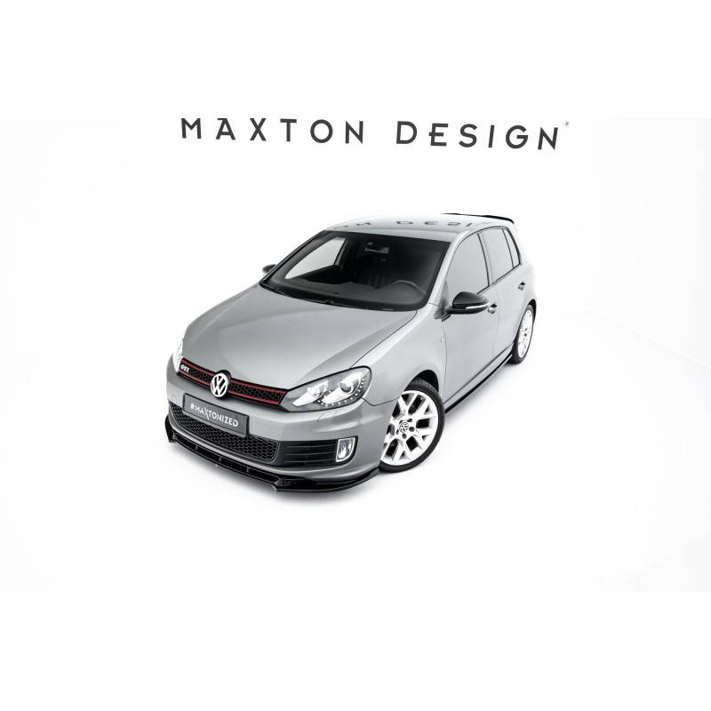 Maxton - LAME DE PARE-CHOCS AVANT VW GOLF VI GOLF GTI 35TH Noir Brillant