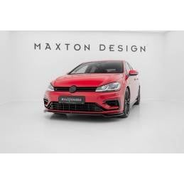 Maxton - Lame Du Pare-Chocs Avant V.3 VW Golf 7 R / R-Line Facelift Noir Brillant