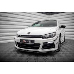 Maxton - LAME DU PARE-CHOCS AVANT VW SCIROCCO R ver2 Noir Brillant