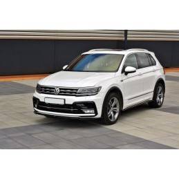 Maxton - LAME DU PARE-CHOCS AVANT Vw Tiguan Mk2 R-Line Noir Brillant