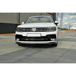 Maxton - LAME DU PARE-CHOCS AVANT Vw Tiguan Mk2 R-Line Noir Brillant