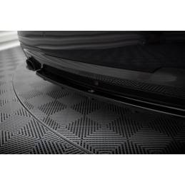 Maxton - CENTRAL ARRIÈRE SPLITTER BMW 5 F11 M-PACK (avec deux extrémités d'échappement simples) Noir Brillant