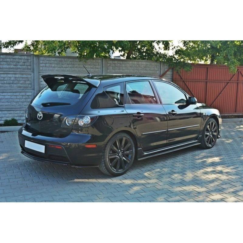 Maxton - CENTRAL ARRIÈRE SPLITTER MAZDA 3 MPS MK1 PREFACE Version Americaine (sans barres verticales) Noir Brillant Maxton - CENTRAL ARRIÈRE SPLITTER MAZDA 3 MPS MK1 PREFACE Version Americaine (sans barres verticales) Noir Brillant