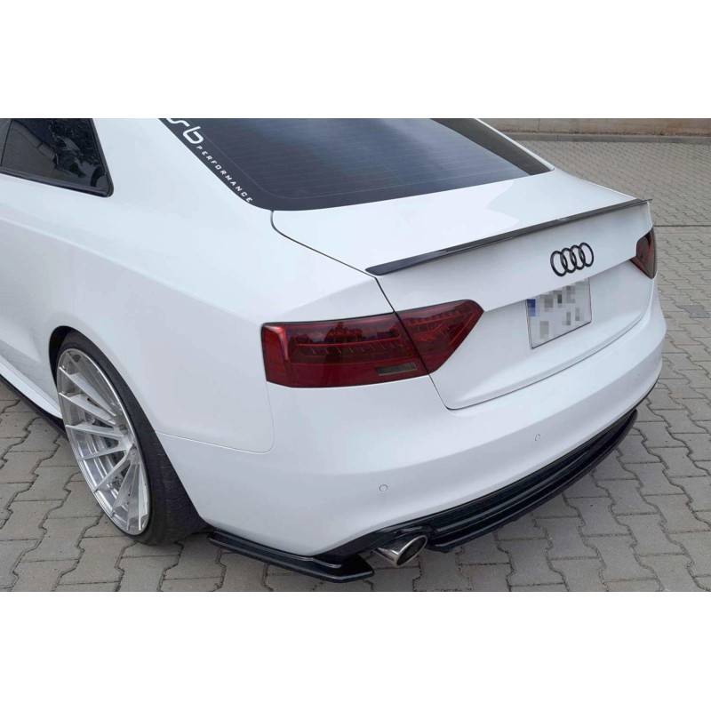 Maxton - LAME DU PARE CHOCS ARRIERE AUDI A5 S-LINE (APRES FACELIFT) Noir Brillant Maxton - LAME DU PARE CHOCS ARRIERE AUDI A5 S-LINE (APRES FACELIFT) Noir Brillant