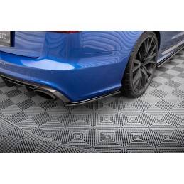 Maxton - Lame Du Pare Chocs Arriere Audi RS6 C7 / C7 FL Noir Brillant