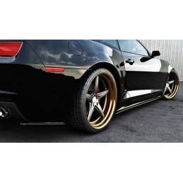 Maxton - Lames De Pare-Chocs Arrière Latérales Chevrolet Camaro SS / Standard Mk5 Noir Brillant