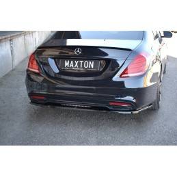 Maxton - CENTRAL ARRIÈRE SPLITTER MERCEDES-BENZ S-CLASS AMG-LINE W222 Noir Brillant
