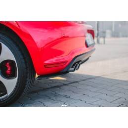 Maxton - LAME DU PARE-CHOCS ARRIERE VOLKSWAGEN POLO MK5 GTI 6R AVANT FACELIFT Noir Brillant