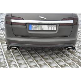 Maxton - LAME DU PARE-CHOCS ARRIERE JAGUAR XF (X250) MK1 SPORTBRAKE S-PACK Noir Brillant