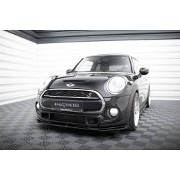 Maxton - LAME DU PARE-CHOCS AVANT / SPLITTER MINI COOPER S MK3 AVANT FACELIFT 3-DOOR (F56) Noir Brillant