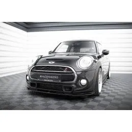 Maxton - LAME DU PARE-CHOCS AVANT / SPLITTER MINI COOPER S MK3 AVANT FACELIFT 3-DOOR (F56) Noir Brillant