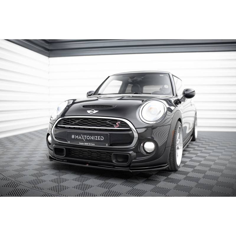 Maxton - LAME DU PARE-CHOCS AVANT / SPLITTER MINI COOPER S MK3 AVANT FACELIFT 3-DOOR (F56) Noir Brillant Maxton - LAME DU PARE-CHOCS AVANT / SPLITTER MINI COOPER S MK3 AVANT FACELIFT 3-DOOR (F56) Noir Brillant