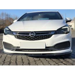 Maxton - LAME DU PARE-CHOCS AVANT / SPLITTER V.1 OPEL ASTRA K OPC-LINE Noir Brillant