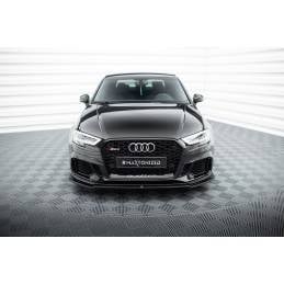Maxton - Lame Du Pare-Chocs Avant / Splitter V.2 Audi RS3 8V FL Sedan Noir Brillant