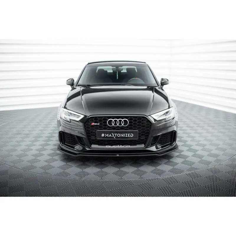 Lame De Pare-chocs Arrière Maxton Design Pour Audi RS3 8V FL Sportback - Noir Brillant - Neuf Sous Blister