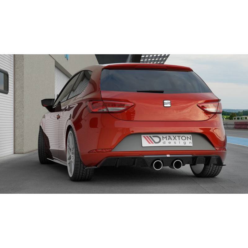 Maxton - Rajout Du Pare-Chocs Arriere V.2 Seat Leon Cupra Mk3 FL Hatchback Noir Brillant Maxton - Rajout Du Pare-Chocs Arriere V.2 Seat Leon Cupra Mk3 FL Hatchback Noir Brillant