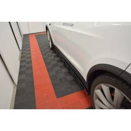 Maxton - SET DES DIFFUSEUR DES BAS DE CAISSE V.1 TESLA MODEL X Noir Brillant