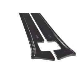 Maxton - SET DES DIFFUSEUR DES BAS DE CAISSE V.1 TESLA MODEL X Noir Brillant