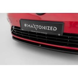 Maxton - Lame Du Pare-Chocs Avant V.5 VW Golf 7 R / R-Line Facelift Noir Brillant