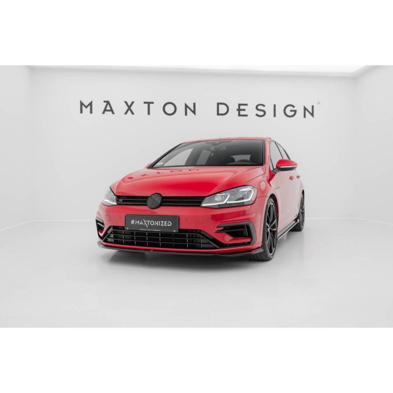 Maxton - Lame Du Pare-Chocs Avant V.7 VW Golf 7 R / R-Line Facelift Noir Brillant Maxton - Lame Du Pare-Chocs Avant V.7 VW Golf 7 R / R-Line Facelift Noir Brillant