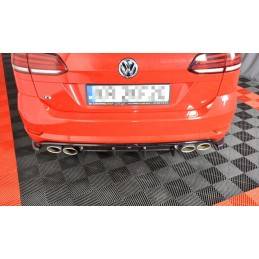 Maxton - RAJOUT DU PARE-CHOCS ARRIERE VW GOLF 7 R VARIANT FACELIFT Noir Brillant