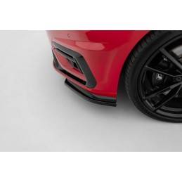 Maxton - Lame Du Pare-Chocs Avant V.8 VW Golf 7 R / R-Line Facelift Noir Brillant