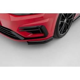 Maxton - Lame Du Pare-Chocs Avant V.8 VW Golf 7 R / R-Line Facelift Noir Brillant